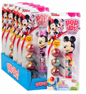 Chupa Chups Pop Ups! Disney Mickey & Minnie Lollipops 6ct